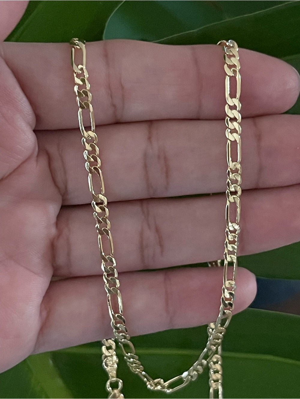750 Italy Gold Figaro-Style Chain Necklace